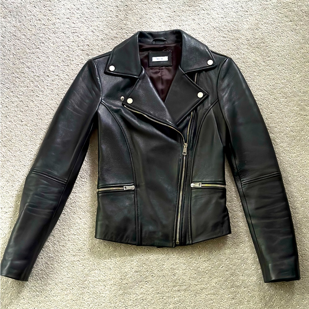 Iris and Ink Lambskin Leather Jacket